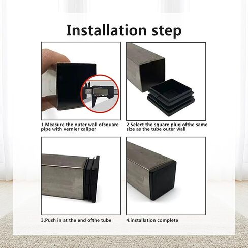 40 قطعة 2 × 2 بوصة غطاء نهاية الأنبوب المربع أغطية بلاستيكية، غطاء نهاية الأنبوب، غطاء نهاية آخر مناسب للأنبوب المربع، قابس بلاستيكي مربع وأغطية أرجل الكرسي وأغطية خرطوم الحديقة in Kuwait