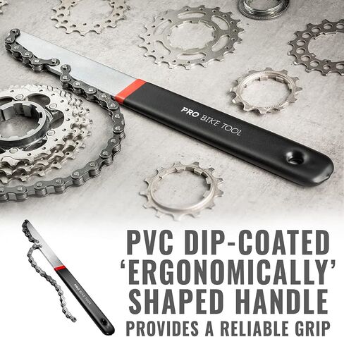 سوط سلسلة PRO BIKE TOOL لدراجة شيمانو من 7 إلى 10 سرعات - يحمل ضرسًا لإزالة الحلقة - سوط السلسلة - مزيل الكاسيت in Kuwait