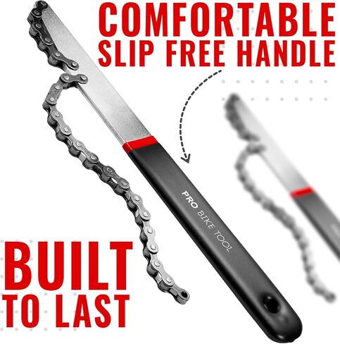 سوط سلسلة PRO BIKE TOOL لدراجة شيمانو من 7 إلى 10 سرعات - يحمل ضرسًا لإزالة الحلقة - سوط السلسلة - مزيل الكاسيت in Kuwait