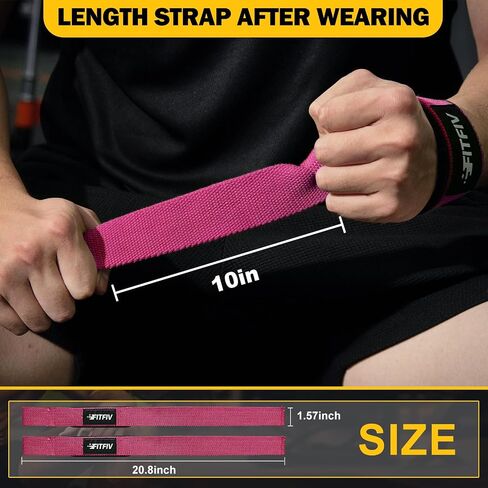 Lifting Straps for Weightlifting, Lifting Wrist Straps for Gym Strength Training, Neoprene-padded Wrist Cushion - Men & Women in Saudi Arabia
