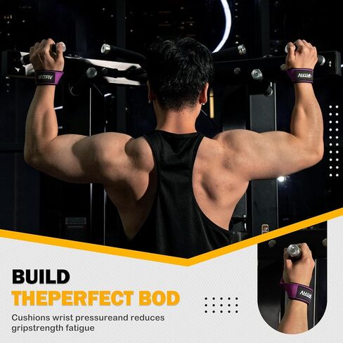 Lifting Straps for Weightlifting, Lifting Wrist Straps for Gym Strength Training, Neoprene-padded Wrist Cushion - Men & Women in Saudi Arabia