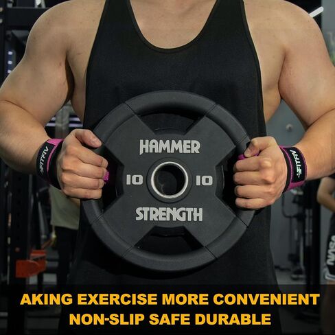 Lifting Straps for Weightlifting, Lifting Wrist Straps for Gym Strength Training, Neoprene-padded Wrist Cushion - Men & Women in Saudi Arabia