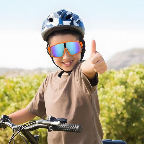 Youth Sunglasses Polarized Baseball Sunglasses for 8-14 Boys Girls Kids UV400 Sports Softball Cycling Glasses in Saudi Arabia