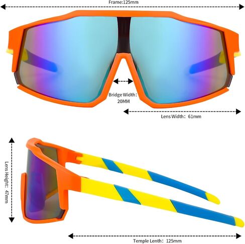 Youth Sunglasses Polarized Baseball Sunglasses for 8-14 Boys Girls Kids UV400 Sports Softball Cycling Glasses in Saudi Arabia
