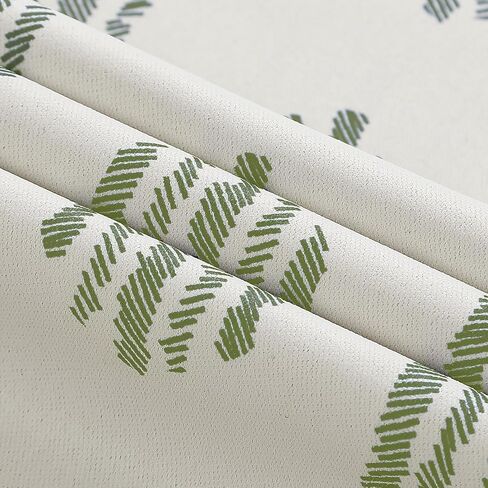 Melodieux Blackout Boho Curtains for Bedroom 84 Inch Length 2 Panels Set Sage Green on Beige Striped Pattern Cotton Curtains Grommet Room Darkening Curtains for Living Room Thermal Insulated in Kuwait