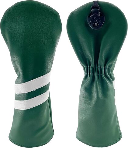 Golf Club Classic Green Driver, Fairway Wood and Hybrid Head Cover PU Leather Headcover in Kuwait