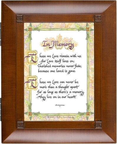 Cottage Garden in Memory Love Cherished Memories Woodgrain Embossed Remembrance Keepsake Box in Saudi Arabia