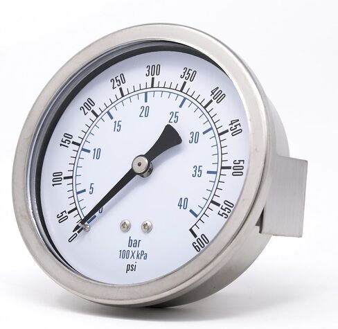 مقاييس PIC 203D-354G مقياس ضغط جاف مثبت على لوحة U-Clamp مع حافظة/إطار SS، أجزاء داخلية نحاسية، عدسة PC، قرص 3.5 بوصة، نطاق 0/200 رطل لكل بوصة مربعة، 1/4 بوصة ذكر NPT in Saudi Arabia