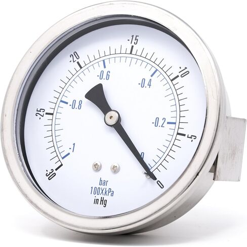 مقاييس PIC 203D-354G مقياس ضغط جاف مثبت على لوحة U-Clamp مع حافظة/إطار SS، أجزاء داخلية نحاسية، عدسة PC، قرص 3.5 بوصة، نطاق 0/200 رطل لكل بوصة مربعة، 1/4 بوصة ذكر NPT in Saudi Arabia