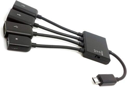 chenyang Micro USB Host OTG 3 Port Hub Adapter Cable with Power for Galaxy S5 i9600 Note3 N9000 Cell Phone & Tablet in Kuwait
