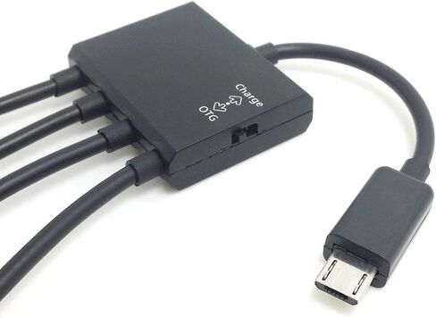 chenyang Micro USB Host OTG 3 Port Hub Adapter Cable with Power for Galaxy S5 i9600 Note3 N9000 Cell Phone & Tablet in Kuwait