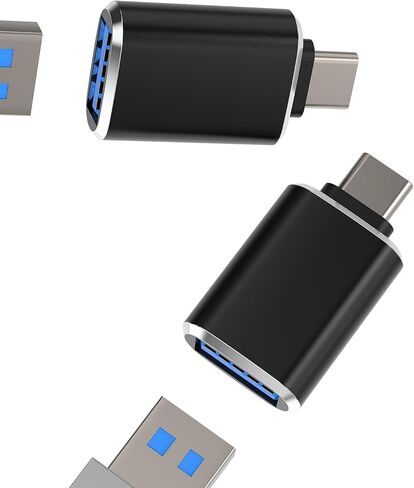 3Pack USB to USB C Adapter USB-A to USB-C Adapter USBC Type-c Female Thunderbolt 2 3 USBA Male Power Charger Connector for Apple iPhone 12 11 Mini pro max Airpods Ipad air Galaxy Google Pixel in Saudi Arabia