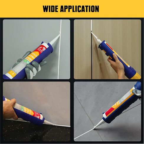 مسدس السد اللاسلكي المتوافق مع بطارية DeWalt & Mellif 20V MAX (الأداة فقط) 10oz / 20oz مسدس السد الكهربائي واللاصق مع 5 سرعات، صينية علبة قابلة للتغيير، مضادة للتنقيط، سحب تلقائي، ضوء LED in Kuwait