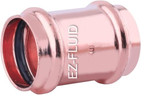(10 قطع) EZ-FLUID Plumbing شديدة التحمل 1/2 بوصة اضغط x اضغط LF وصلة ضغط نحاسية مع تركيب نحاسي لضغط التوقف، وصلة تركيب نحاسية من ProPress NSF، معتمدة من cUPC، سكني، تجاري in Saudi Arabia