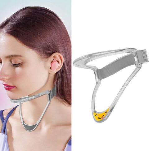 Neck Brace for Cervical Pain Relief,Portable Neck Brace Adjustable Cervical Collar Pain Relief Neck Traction Stretcher,Cervical Collar Posture Neck Stretcher Brace Support (Transparent) in Saudi Arabia