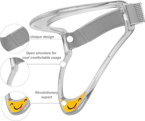 Neck Brace for Cervical Pain Relief,Portable Neck Brace Adjustable Cervical Collar Pain Relief Neck Traction Stretcher,Cervical Collar Posture Neck Stretcher Brace Support (Transparent) in Saudi Arabia