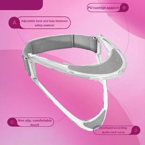 Neck Brace for Cervical Pain Relief,Portable Neck Brace Adjustable Cervical Collar Pain Relief Neck Traction Stretcher,Cervical Collar Posture Neck Stretcher Brace Support (Transparent) in Saudi Arabia