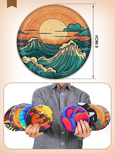 Syhood 8 Pcs Foldable Silicone Flying Disc Golf Disc Toy 6 Inch 55 Gram Sport Soft Fly Disc Fly Straight and Far Colorful Playground Toys for Beginners or Advanced Indoors or Outdoor Playing Lawn Game in Saudi Arabia