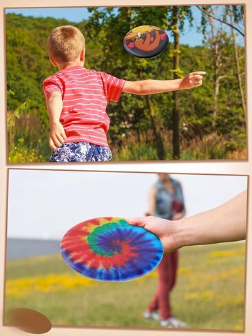 Syhood 8 Pcs Foldable Silicone Flying Disc Golf Disc Toy 6 Inch 55 Gram Sport Soft Fly Disc Fly Straight and Far Colorful Playground Toys for Beginners or Advanced Indoors or Outdoor Playing Lawn Game in Saudi Arabia