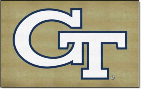 FANMATS 2340 NCAA - Georgia Tech Yellow Jackets Starter Mat Accent Rug - 19in. x 30in. | Sports Fan Home Decor Rug and Tailgating Mat - GT Logo, Gold in Saudi Arabia