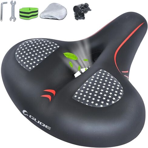 مقعد دراجة واسع لدراجة Peloton + وسادة مقاعد دراجة مريحة للرجال والنساء مقعد دراجة مبطن بإسفنج الذاكرة كبير الحجم بديل سرج الدراجة متوافق مع التمارين الثابتة ودراجة الطريق in Saudi Arabia