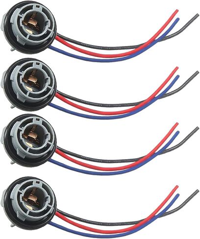 2PCS 1157 LED Bulb Socket Plug, Waterproof Turn Signal Brake Light Tail Light Socket Harness, Base Plug Connector Professional Car Accessories Fits Most Cars, Trucks, SUVs in Saudi Arabia