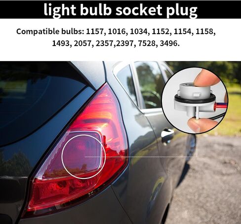 2PCS 1157 LED Bulb Socket Plug, Waterproof Turn Signal Brake Light Tail Light Socket Harness, Base Plug Connector Professional Car Accessories Fits Most Cars, Trucks, SUVs in Saudi Arabia