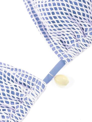 Women's Bikini Sets Halter Fishnet Shell Decorated Two Piece Swimsuit Sexy Side Tie Thong Bandeau Bathing Suits in Saudi Arabia