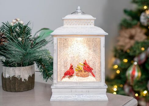 DEMDACO LED تبييض المشهد الكاردينال الأحمر 10.5x6.5 الراتنج عيد الميلاد ديكور منضدية الثلوج كرة الماء فانوس in Saudi Arabia