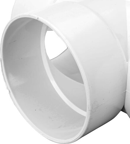 NDS 4P01 PVC S&D Tee، 4 بوصة، لوصلات Hub X Hub X Hub Solvent-Weld، للاستخدام مع أنابيب الصرف الصحي والصرف مقاس 4 بوصات، أبيض in Kuwait