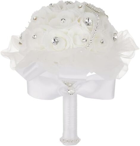 Ochine Bride & Bridesmaid Bouquets for Wedding, Wedding Bouquets for Bride Bridesmaid, Silk Bride Bridesmaid Hand Holding Flower Bouquet for Valentines Day Decor Wedding Party Supplies Home Decor in Saudi Arabia
