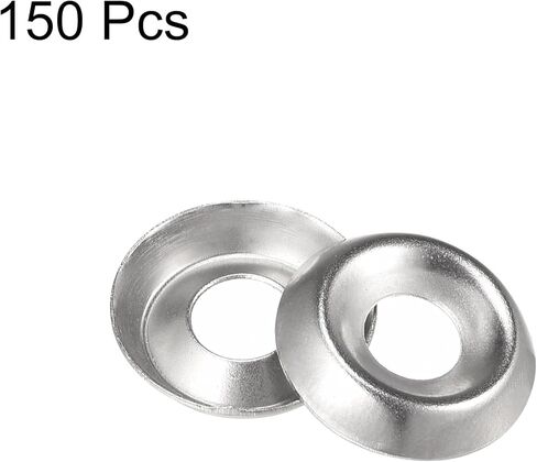 uxcell #8 304 Stainless Steel Cup Washer Countersunk for Screw Bolt 150pcs in Saudi Arabia