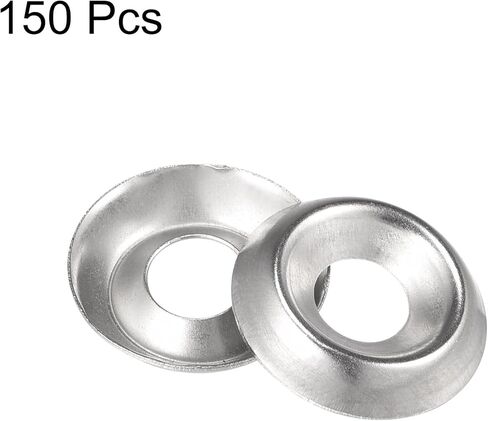 uxcell #8 304 Stainless Steel Cup Washer Countersunk for Screw Bolt 150pcs in Saudi Arabia
