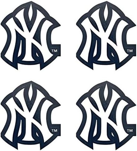 4 New York Yankees Team Logo Stickers Set Individual Official Major League Baseball Helmet Emblems MLB NY Yanks Bronx Bombers in Kuwait