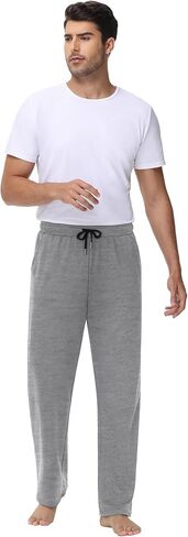 Neer 3 Pack Men's Sweatpants Athletic Drawstring Open Bottom Pants Workout Running Lounge Pants with Pocket for Men in Saudi Arabia
