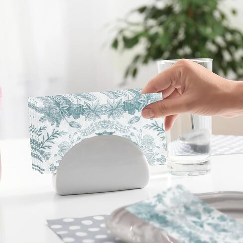 100 عبوة من مناديل الحمام ذات ملمس الكتان الزهري للاستعمال مرة واحدة، مناديل ورقية مزخرفة، مناشف يد ورقية للحمام، مناديل الحلوى مطوية 7.8 × 4.3 بوصة، مناديل للاستعمال مرة واحدة لحفلات العشاء وحفلات استقبال المولود الجديد in Kuwait