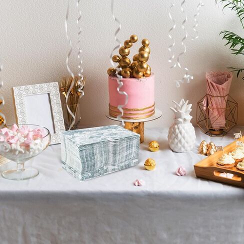 100 عبوة من مناديل الحمام ذات ملمس الكتان الزهري للاستعمال مرة واحدة، مناديل ورقية مزخرفة، مناشف يد ورقية للحمام، مناديل الحلوى مطوية 7.8 × 4.3 بوصة، مناديل للاستعمال مرة واحدة لحفلات العشاء وحفلات استقبال المولود الجديد in Kuwait