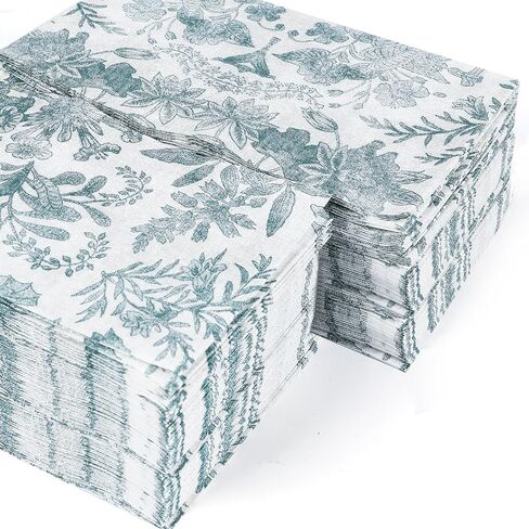 100 عبوة من مناديل الحمام ذات ملمس الكتان الزهري للاستعمال مرة واحدة، مناديل ورقية مزخرفة، مناشف يد ورقية للحمام، مناديل الحلوى مطوية 7.8 × 4.3 بوصة، مناديل للاستعمال مرة واحدة لحفلات العشاء وحفلات استقبال المولود الجديد in Kuwait