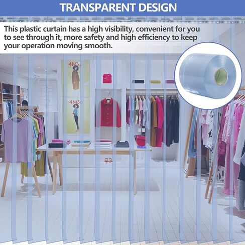 شرائط أبواب بلاستيكية مقاس 25 × 7.6 بوصة، ستارة شرائط أبواب من الفينيل بسُمك 0.08 بوصة، ستارة باب بلاستيكية ناعمة للمشي في أبواب الدخول التجارية للمستودعات الباردة، وأبواب الحيوانات الأليفة in Kuwait