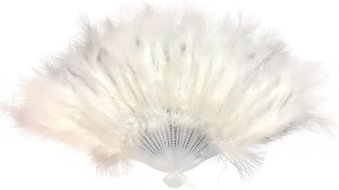HomeSoGood White Hand Fan Feather Fan for Wedding,Dancing and Halloween Home Decor Photographic Props(White) in Saudi Arabia