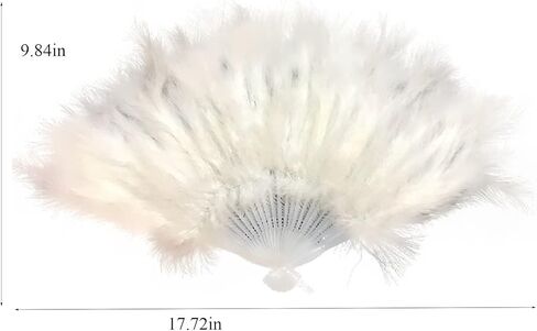 HomeSoGood White Hand Fan Feather Fan for Wedding,Dancing and Halloween Home Decor Photographic Props(White) in Saudi Arabia