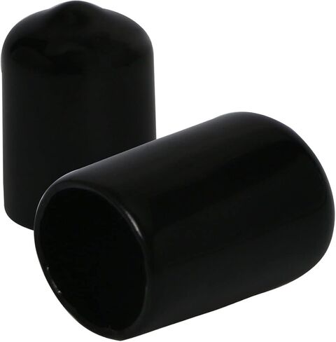 10PCS ID19mm(3/4") Black PVC Rubber End Caps, Vinyl Flexible End Caps, Round Pipe End Caps, Bolt Thread Protector Safety Caps in Saudi Arabia