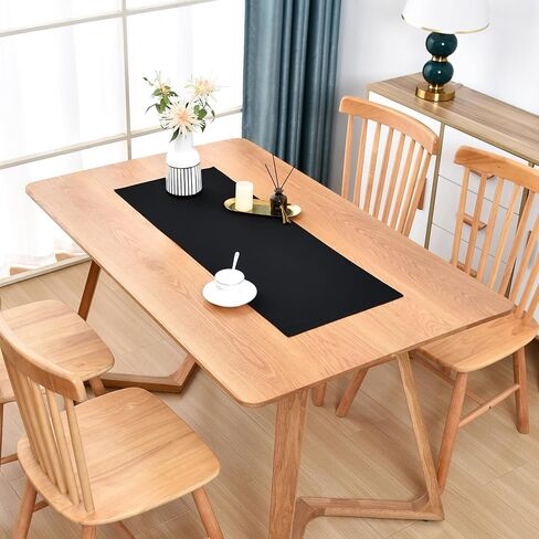 Farmhouse Black Table Runner Small Short Table Runners 36 Inches Coffee Table Runner for Dresser Living Room Bedroom Holiday Party Banquet 12X36 Inch in Saudi Arabia