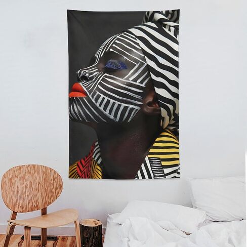 CJSLIFEART African American Black Woman Tapestry,Wall Hanging Bohemian African Gril Aesthetic Backdrop,Wall Art for Party Decor Home Bedroom Living Room College Dorm 40x60 inch in Saudi Arabia