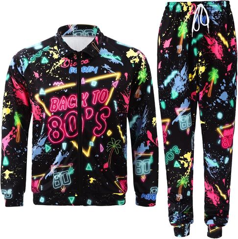 Mepase Retro 80s 90s Outfit for Men Side Taping Sportswear Urbanwear Streetwear Casual Long Sleeve 90s Tracksuit for Jogger in Saudi Arabia