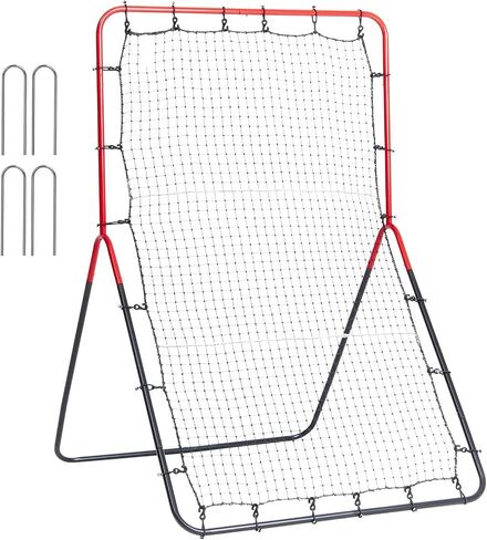 VEVOR Baseball and Softball Rebounder Net, 3 x 4.5 ft PitchBack Baseball Pitching Nest, 3-Way Baseball, Softball Pitchback Net, Fielding Trainer, Bounce Back Net for Fielding/Throwing Practice in Saudi Arabia