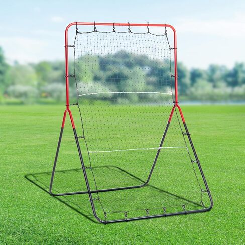 VEVOR Baseball and Softball Rebounder Net, 3 x 4.5 ft PitchBack Baseball Pitching Nest, 3-Way Baseball, Softball Pitchback Net, Fielding Trainer, Bounce Back Net for Fielding/Throwing Practice in Saudi Arabia