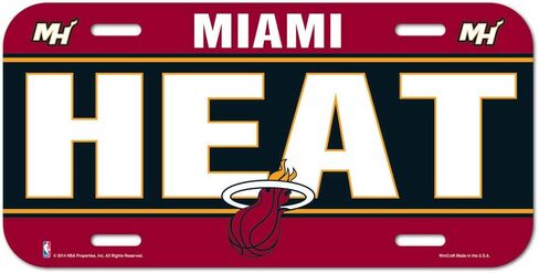 WinCraft NBA Miami Heat License Plate in Saudi Arabia