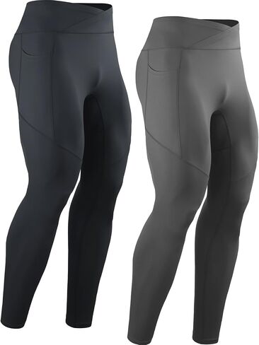 NELEUS Men's Compression Baselayer Running Tights Gym Leggings with Pockets in Saudi Arabia