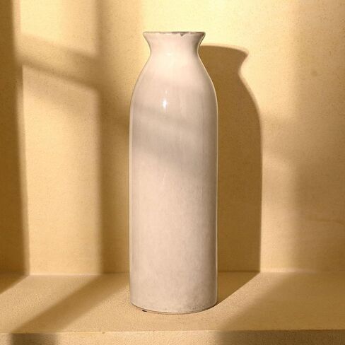 VICTOR & TERESA Beige Vase for Flowers, 14.2'' Tall Floor Vase, Decorative Ceramic Vase for Home Decor, Large Modern Boho Vase for Pampas Grass, Table, Centerpiece, Mantel, Living Room in Saudi Arabia